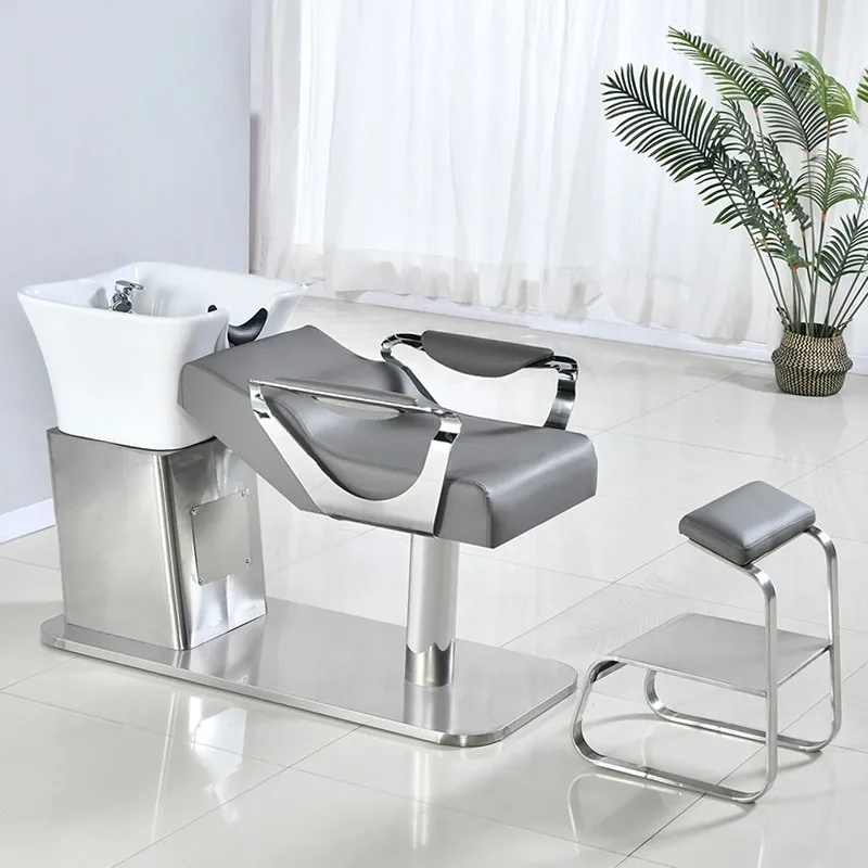 

Massage Luxury Chairs Shampoo Chair Headspa Table Water Stretcher for Spa Hair Basin Salon Stylist Bed Wash Aesthetics Make up