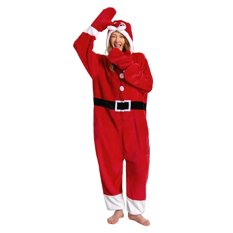 Animal Series Jumpsuit Christmas Pajamas Cosplay Fantasia Costume Disguise For Women Adult Halloween Carnival Party Suit