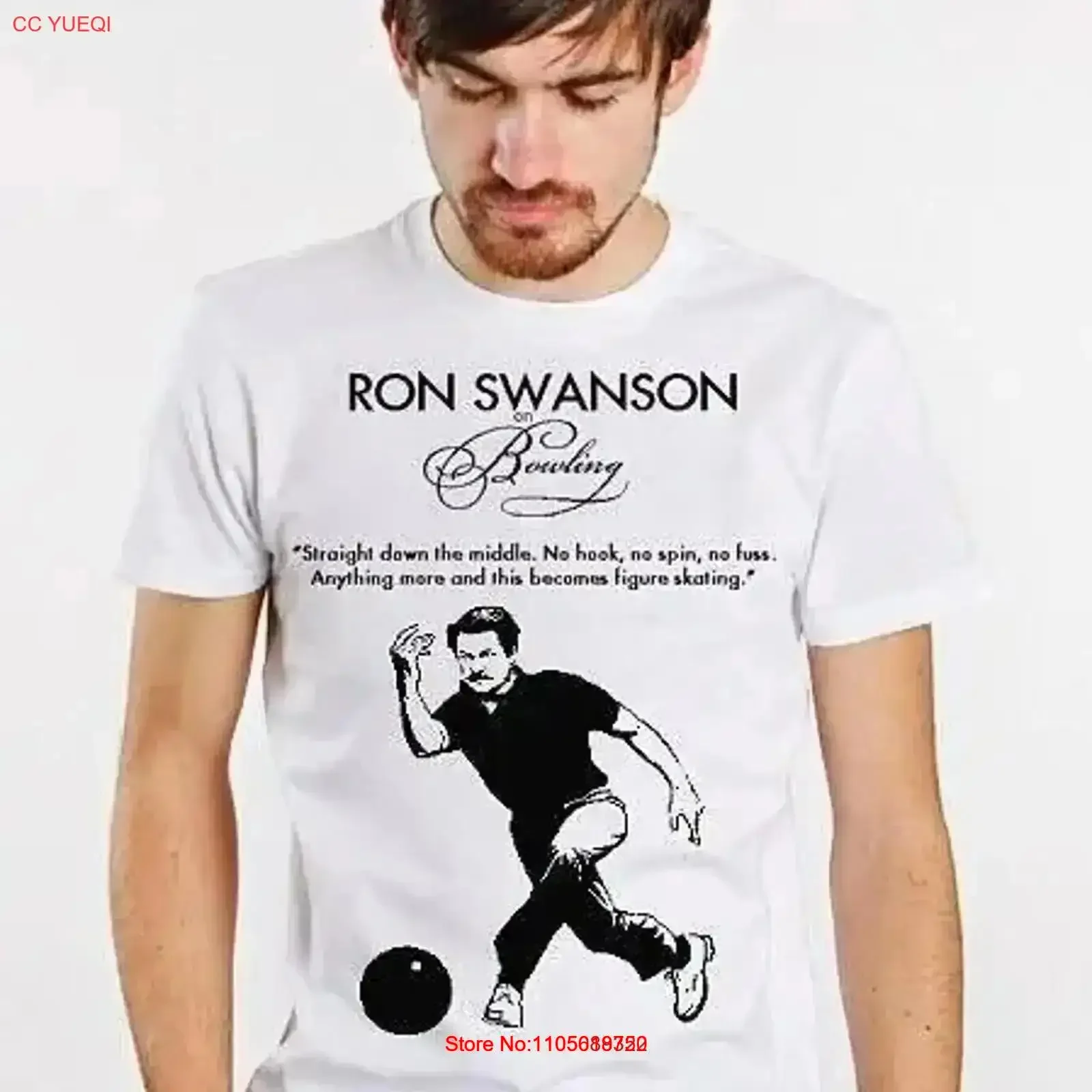 Ron Swanson funny bowling figure skating Quote Mens T Shirt parks manly gift vintage Washed Slightly Versatile vintage Washed