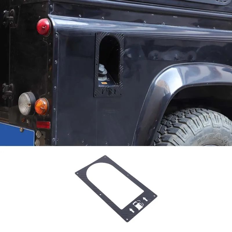 Für Land Rover Defender 90 110 2004-2019 Aluminiumlegierung Auto-Kraftstofftank Dekorative Aufkleber für die Tankklappe Auto-Zubehör