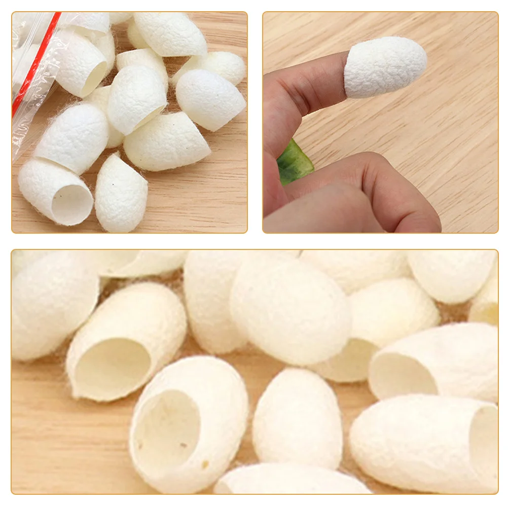 20 piezas bolas exfoliantes naturales de gusano de seda para limpieza Facial, herramientas de cuidado Facial para fregar el cuerpo