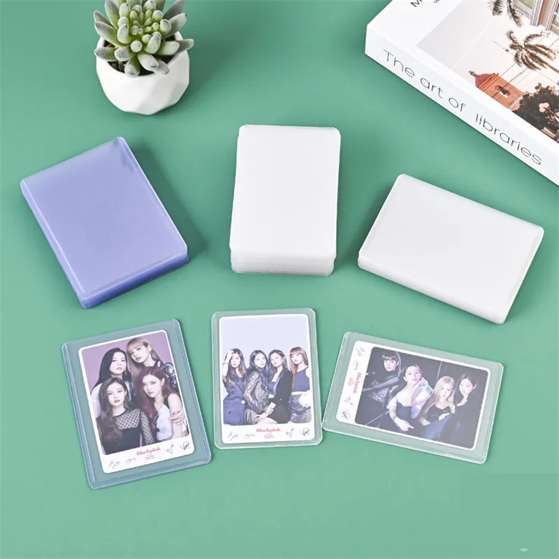 25Pcs Transparent PVC Card Sleeves 35PT Hard Plastic Game Card Card Sleeves, Card Protective Cover Card Holder Trading Card Case