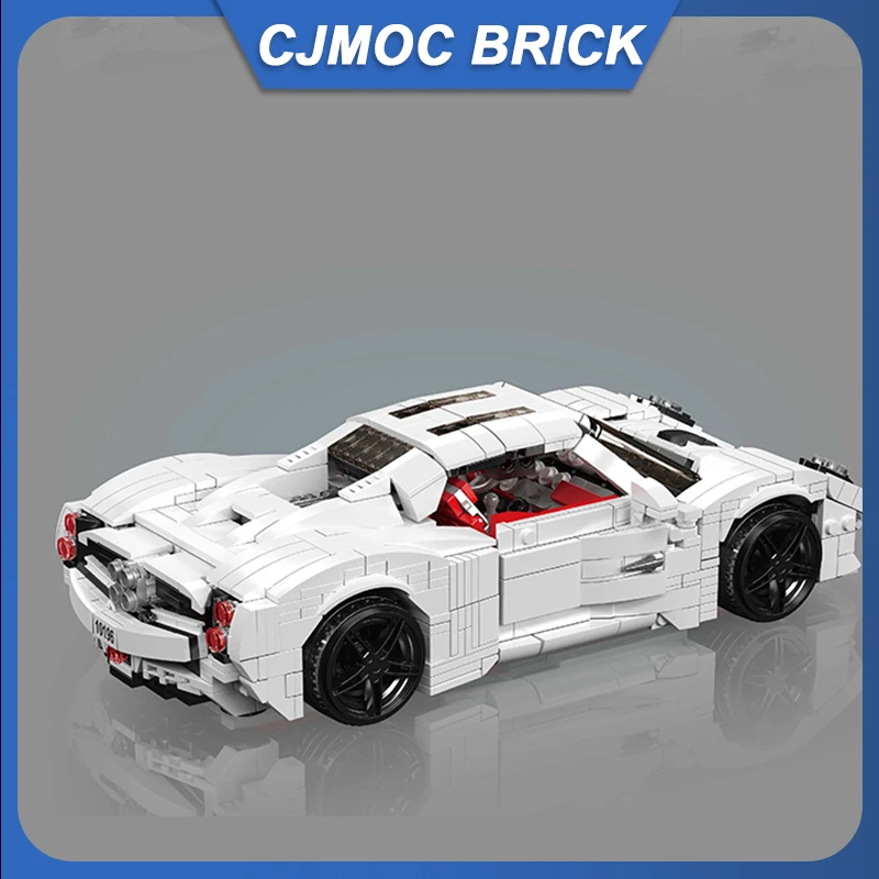 1423 Stuks Mold King 10196 Technische Auto Speelgoed De Witte Sport Racewagen Bouwsteen Montage Auto Baksteen Set Kids