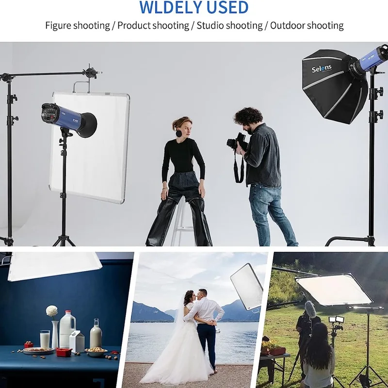 Selens Removable Video Studio Stainless steel Flag Panel Reflector Diffuser Photography Accessory Photo Studio Kits Flag Panel