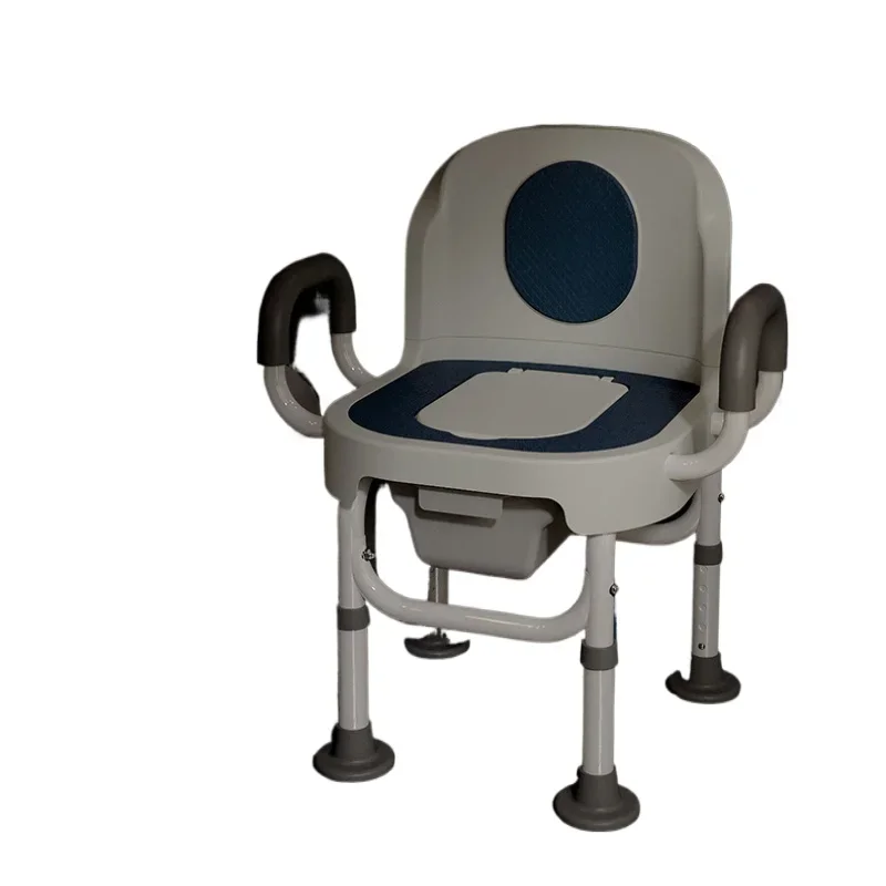 Elderly Hemiplegia Bedside Potty Chairs Portable Seats Plastic Toilets Stool Height Adjustment Bathroom Chairs with Poop Bucket