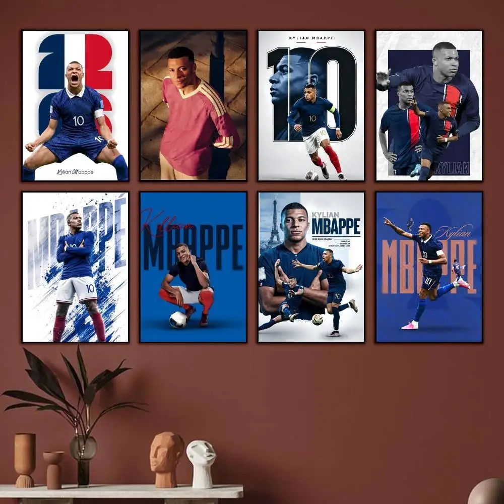 Kyky K-Kylian NO-10 M-Mbappe Poster Wall Art Print Decorative Mural Home Decor Gift Unframed Customizable