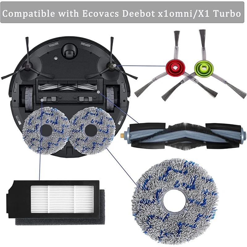 1 Set Rolborstelfilter Vervanging Accessoires Voor Ecovacs Deebot X1 Omni Voor Ecovacs Deebot X1 Turbo Stofzuiger