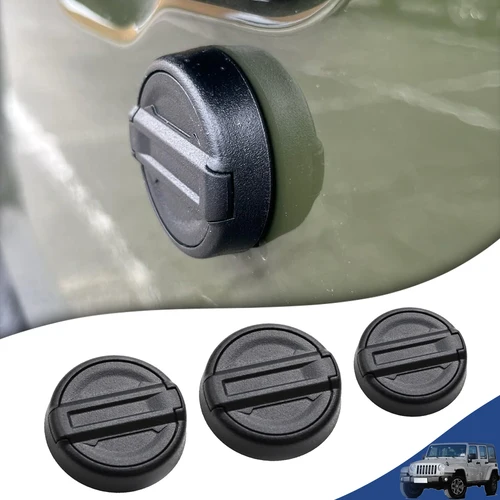 Imagen 1 del producto Tapa de enchufe de llave de puerta de coche, embellecedor de cerradura de puerta, cubierta de enchufe de llave para Jeep Wrangler TJ JK JL Gladiator JT 1997-2024, accesorios exteriores