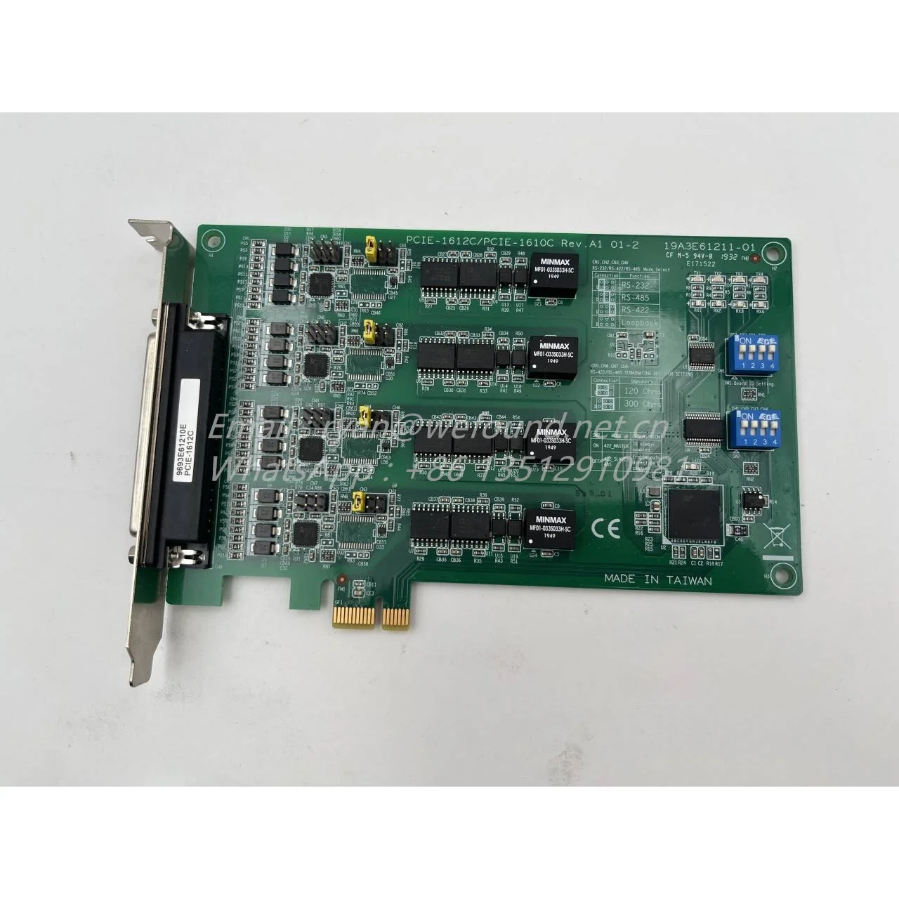 PCIE-1612C  PCIE-1612C-AE for Advantech 4-port RS-232/422/485 PCIe Communication Card w/Surge & Isolation, PCIE-1612