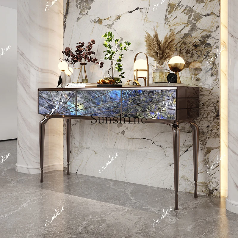 Italian light luxury high sense of entry art marble entrance table  FT