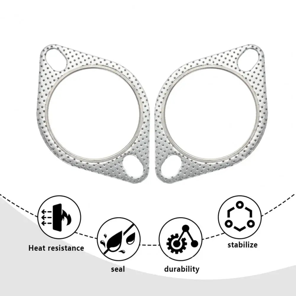 Car Exhaust Flange Gasket High Performance Car Exhaust Gaskets Enhance Engine Efficiency Reduce Noise 2pcs for Original