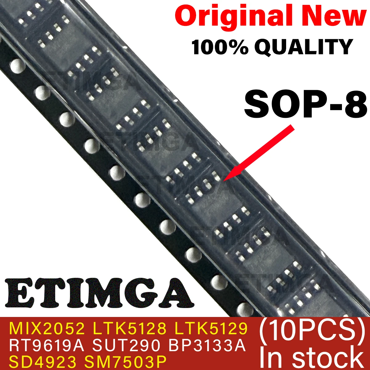 (10pcs)100% New MIX2052 LTK5128 LTK5129 RT9619A SUT290 BP3133A SD4923 SM7503P sop-8 Chipset