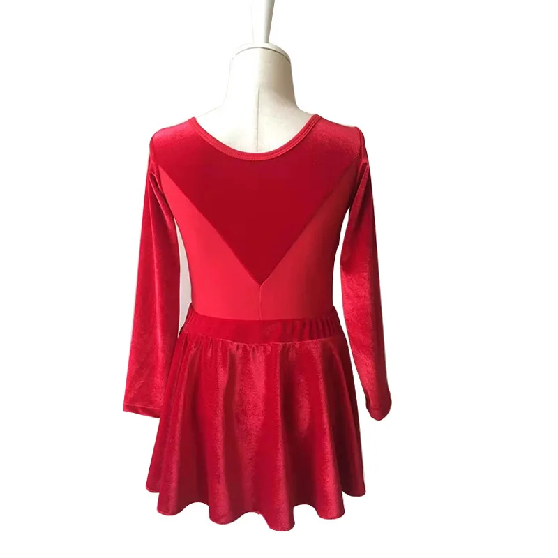 

Детская танцевальная одежда, женская тренировочная одежда с разрезом, осенняя одежда для латинских танцев с длинными рукавами