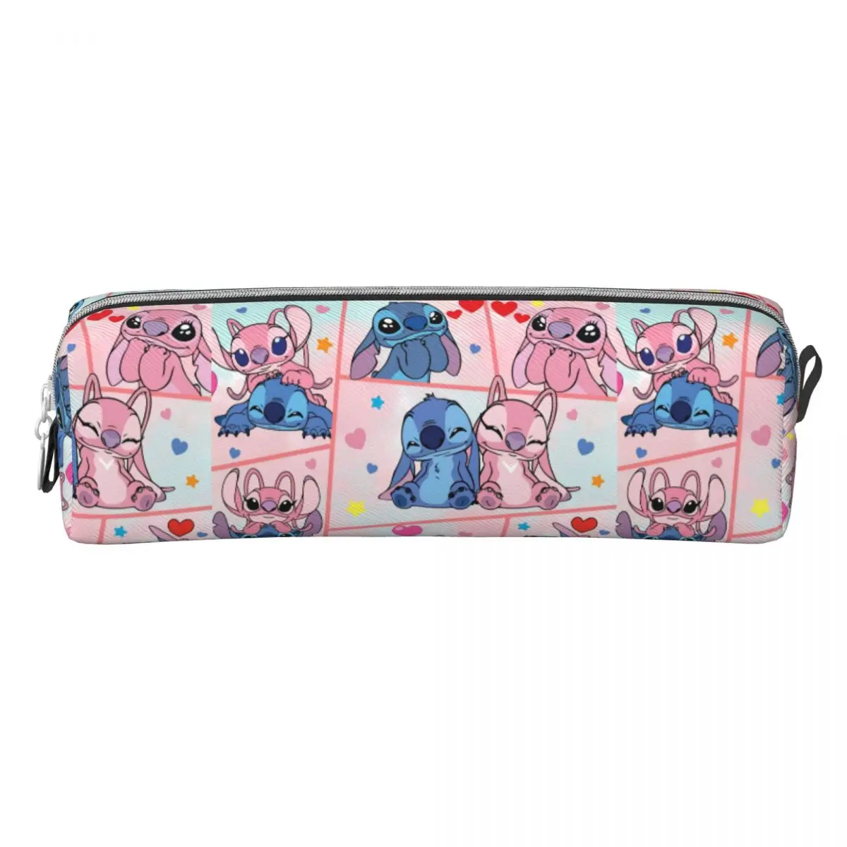 Imagem -02 - Estojos para Lápis Kawaii Personalizados para Meninos e Meninas Ponto Coração Colagem Acessórios Escolares