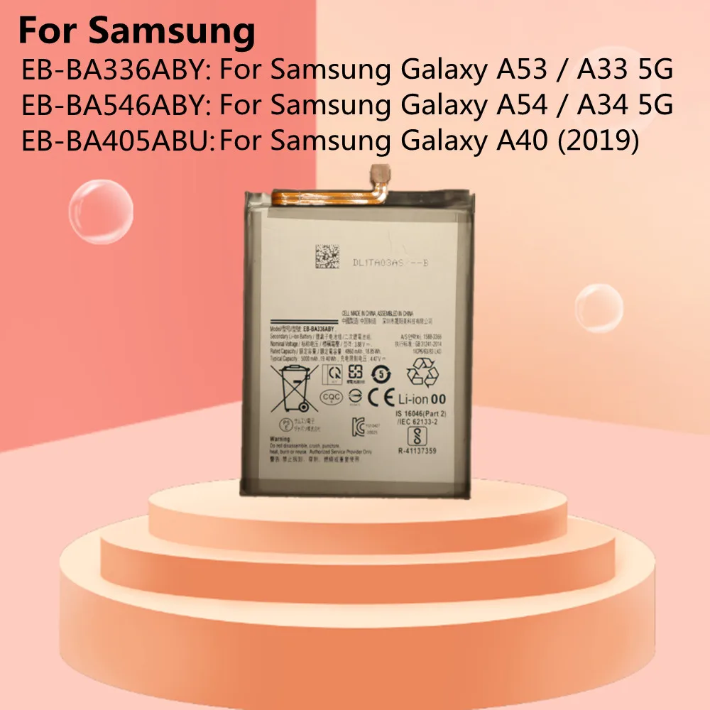 Аккумулятор для Samsung Galaxy A54 A546, A34 A346, A53 A33 A3360 A336B A336DS A5360 A536B A40 (2019) A405, модель GH82-19582A