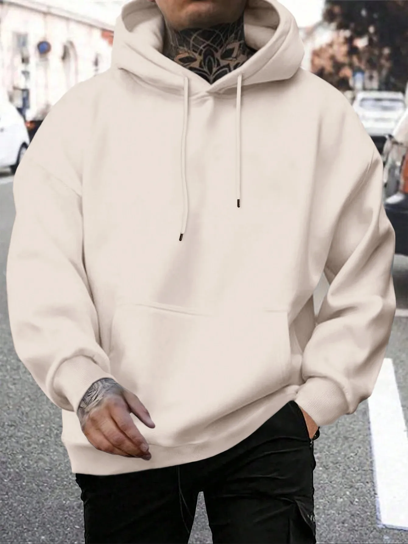 Hoodie Pria Gambar Pir Buah Poire Belgia Hoodie Longgar Multiwarna Saku Nyaman Pakaian Jalanan Hoodie Pria Kasual Bulu Domba