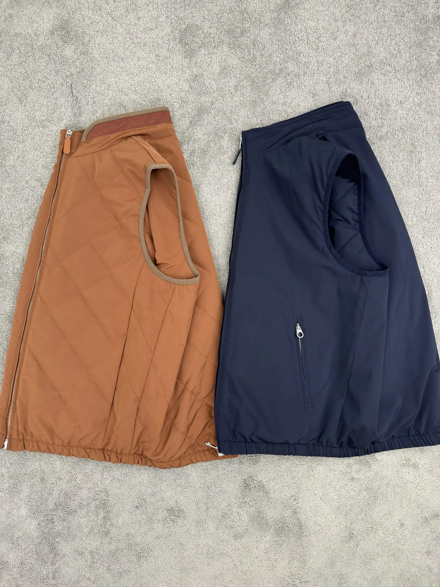 

LP double-sided padded cotton 25aw stand-up collar rhombus cotton vest