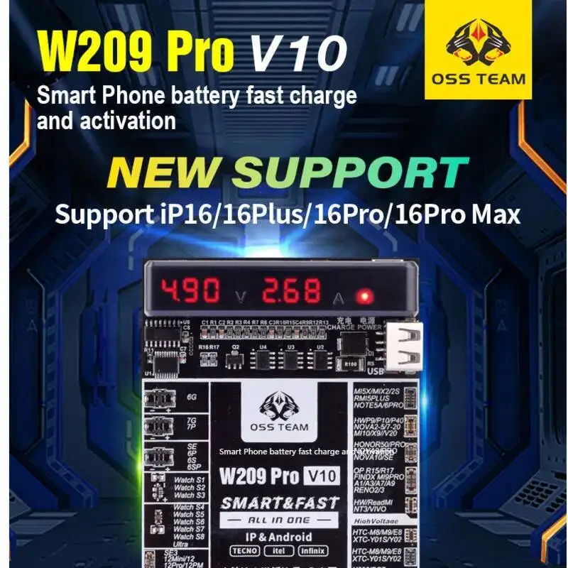 

Professional Battery Tester And Activation Board OSS W209 Pro V10 Which Can Charge Quickly And Is Compatible With X To 16PM.