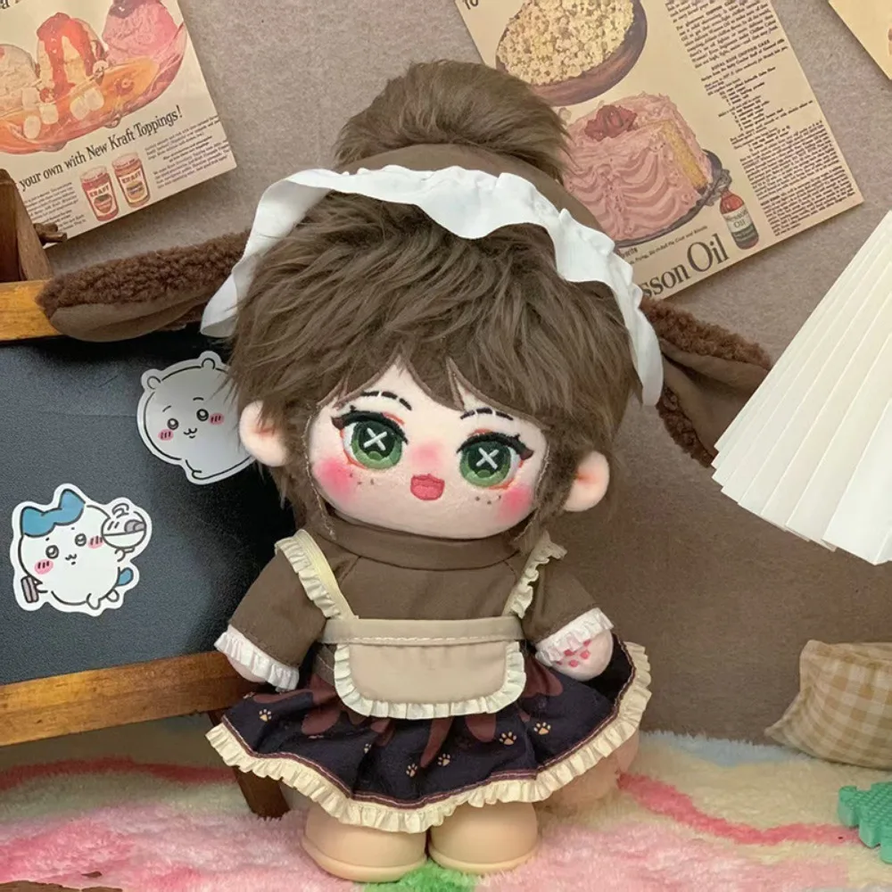 For 20cm Plush Doll Clothes Outfit Shirt Pants Changing Dress Game Dolls Accessories Sitting Party Christmas Birthday Gift Toys