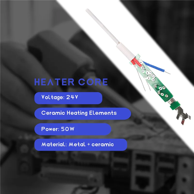 A68P-2Pcs A1321 عناصر التدفئة 24 فولت 50 واط سخان الأساسية ل هاكو 936 937 8586 سبيكة لحام Saike محطة لحام