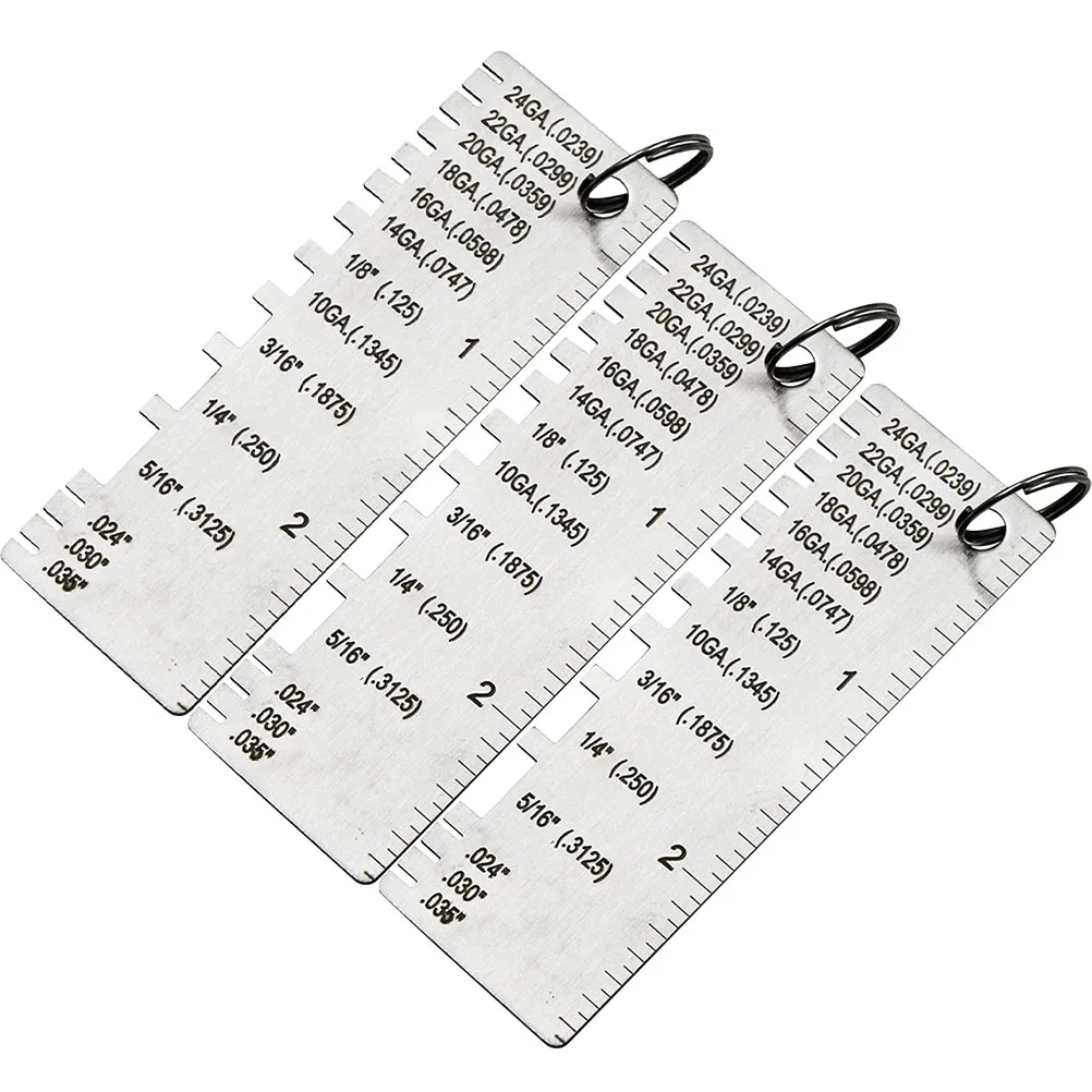 

3Pcs Metal Fabrication Gauge Anti-Rust Steel Sheet Thickness Tool for Accurate Welding Measurements 18 Gauge Steel Sheet