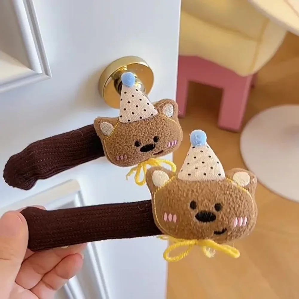 Anti-Static Door Knob Cover Scratch-resistant EVA Bear Door Knob Protector Anti-Collision Safety Door Handle Guard