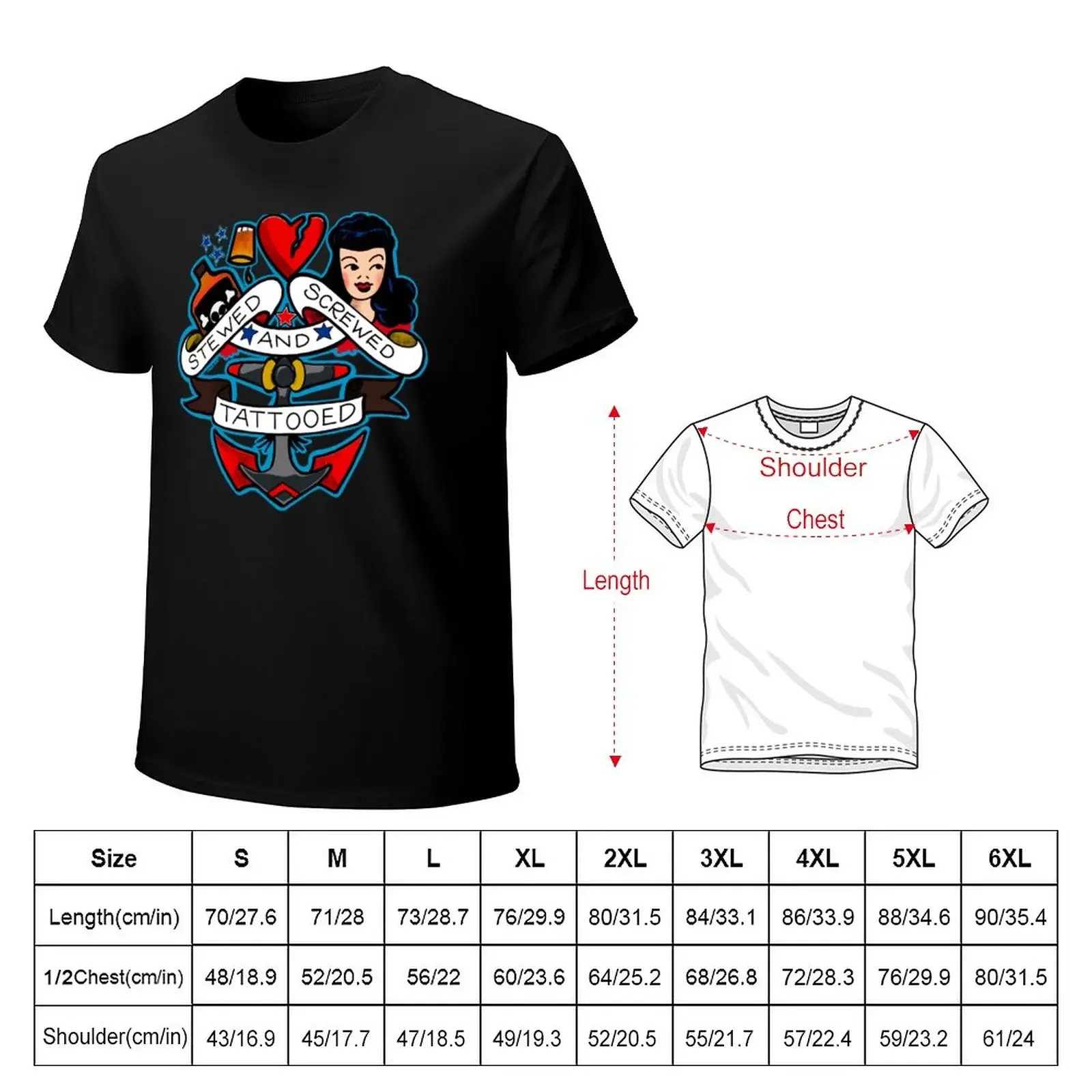 Stewed Screwed and Tattooed KerLZ T-Shirt oversizeds korean fashion quick drying t shirt for men