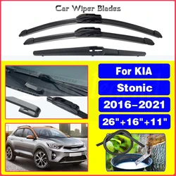 For KIA Stonic 2016-2021 Car Front Rear Wiper Blades Soft Rubber Windscreen Wipers Auto Windshield 26