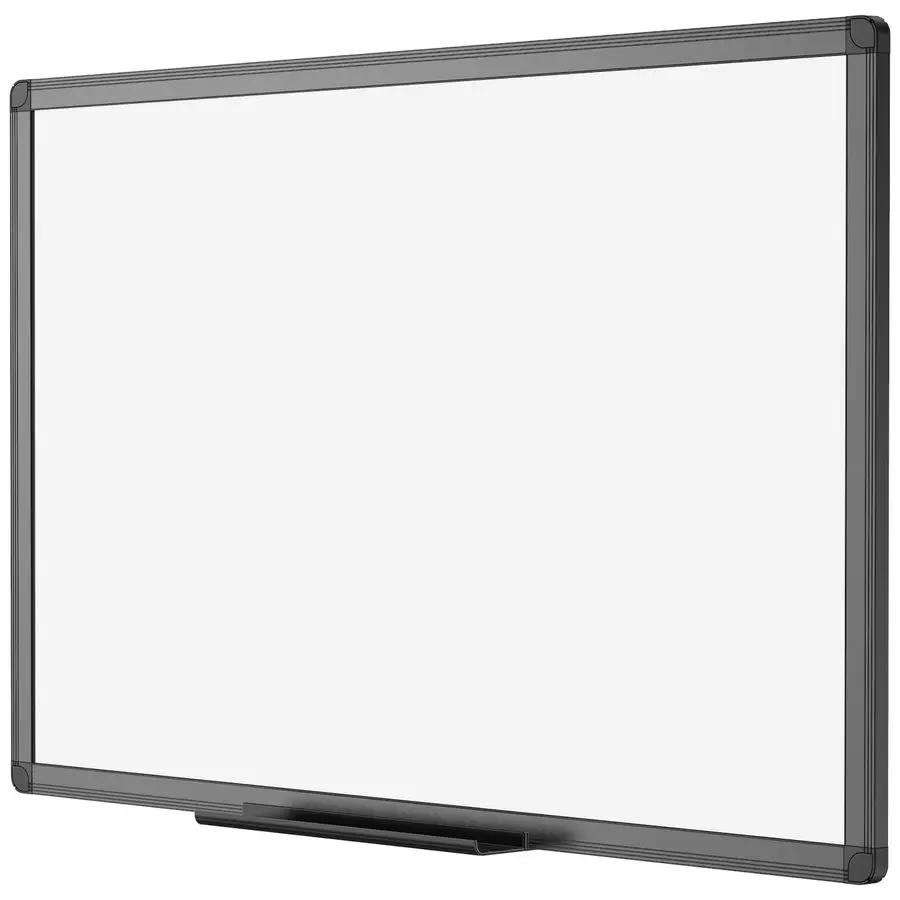 

Магнитная доска для сухого стирания, 36 x 24 дюйма, черная алюминиевая рама