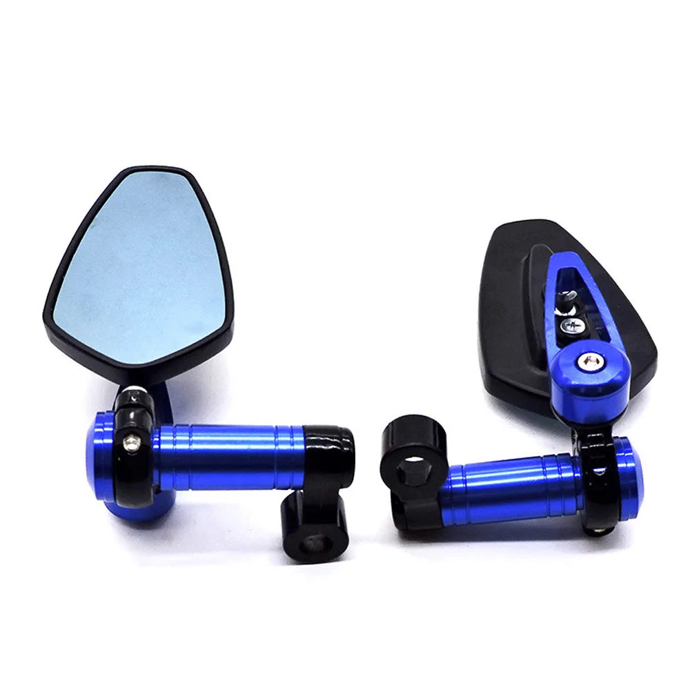 Universal CNC motorcycle rearview mirror blue anti-glare convex mirror For Yamaha MT-01 MT-03 MT-07 MT-09/SR/FZ-07 FZ-09