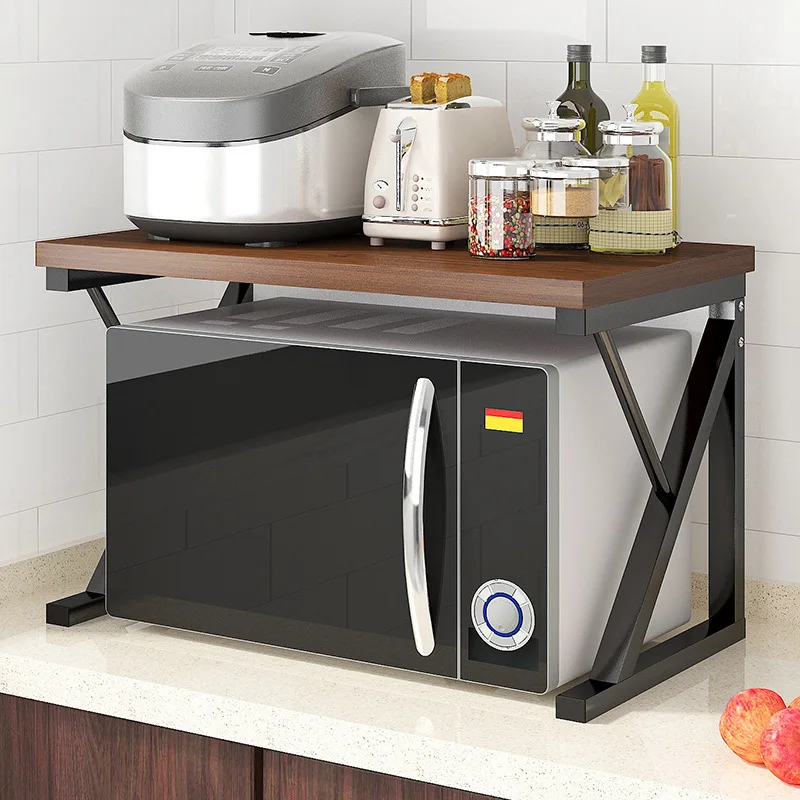 

Household storage rack Floor-to-ceiling double-layer desktop oven rack