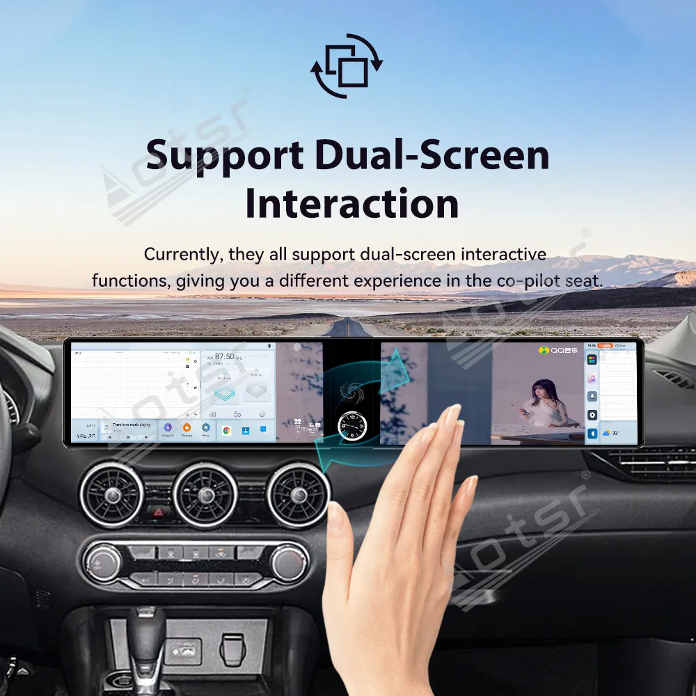 For Nissan Sylphy 2020~2022 Android 13 Auto 8-core Dual Screen Car Radio Multimedia Player GPS Navigation Carplay IPS Head Unit