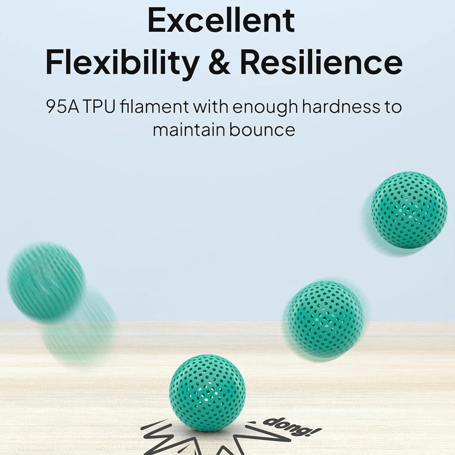 خيوط طابعة TPU ثلاثية الأبعاد 1.75 مم، خيوط TPU شفافة عالية السرعة 95 أمبير، 250 جم/500 جم/1 كجم، دقة الأبعاد +/- 0.03 مم