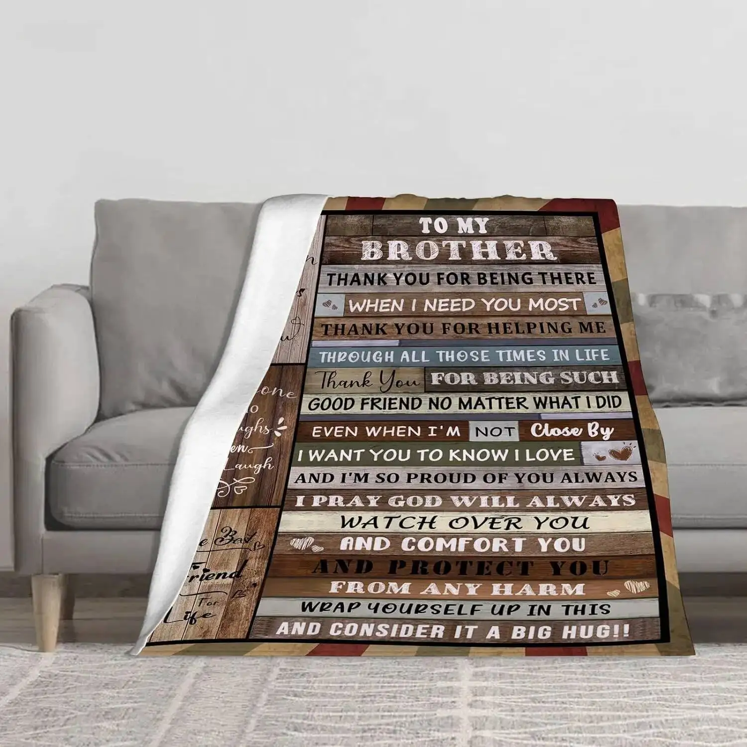 Customized Christmas gift for brother Christmas Halloween gift blanket for my brother flannel blanket