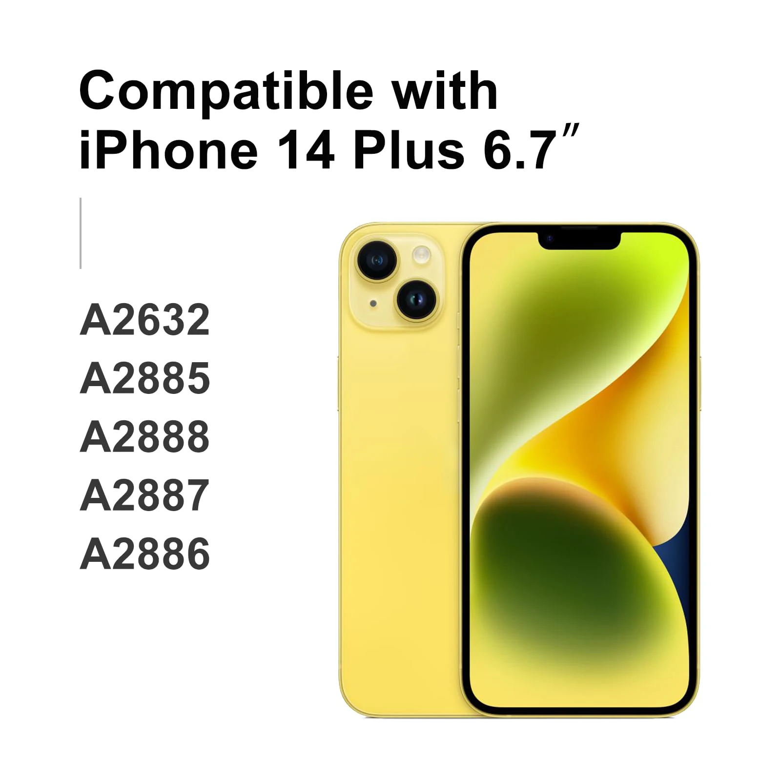 Screen Replacement for iPhone 14 Plus 6.7-inch LCD Touchscreen with Replaceable IC, Tools Included