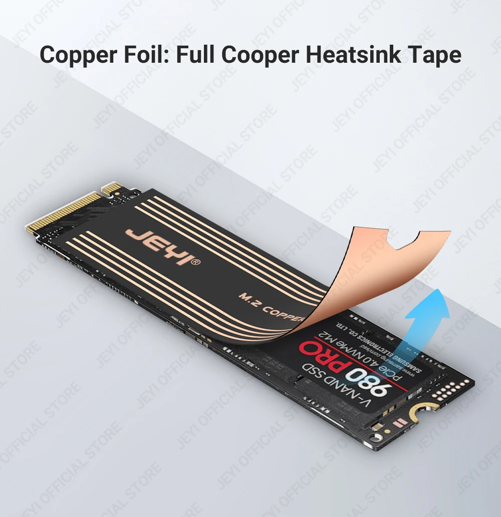 JEYI Graphene 2280/42/30 M.2 SSD-Kühlkörper, Doppelschicht-Graphen-Kühlkörper und Kupferfolien-Design-Kühler für Laptops – Detail 6