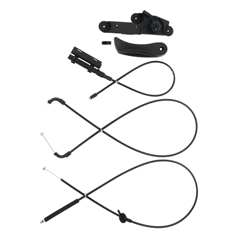 4 pz/set Auto Anteriore Centro Posteriore Cofano Cavo di Rilascio Kit Con Maniglia di Rilascio Staffa di Montaggio Per BMW E65 E66