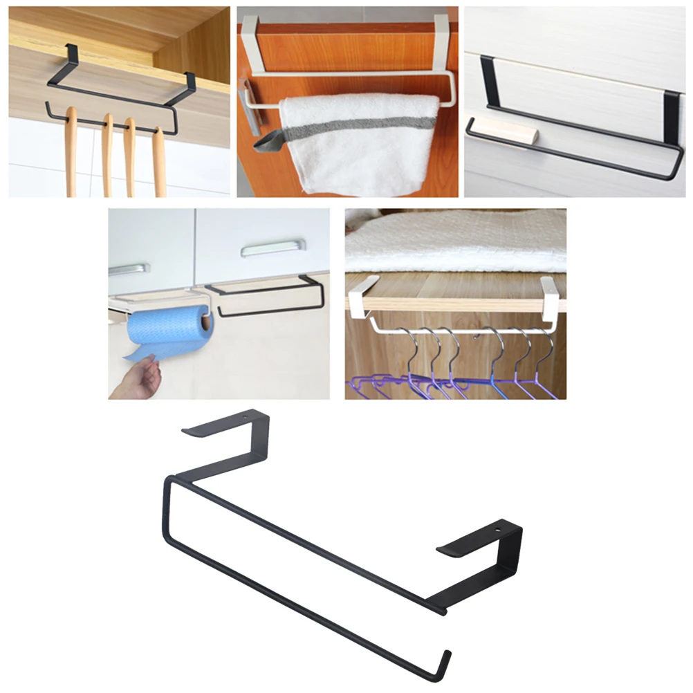 

Wall Mounted Holder Black Automatic U-shaped Shelf for Kitchen Cabinet Wardrobe Storage Under Cabinet Hanging Shelf Home Hotel