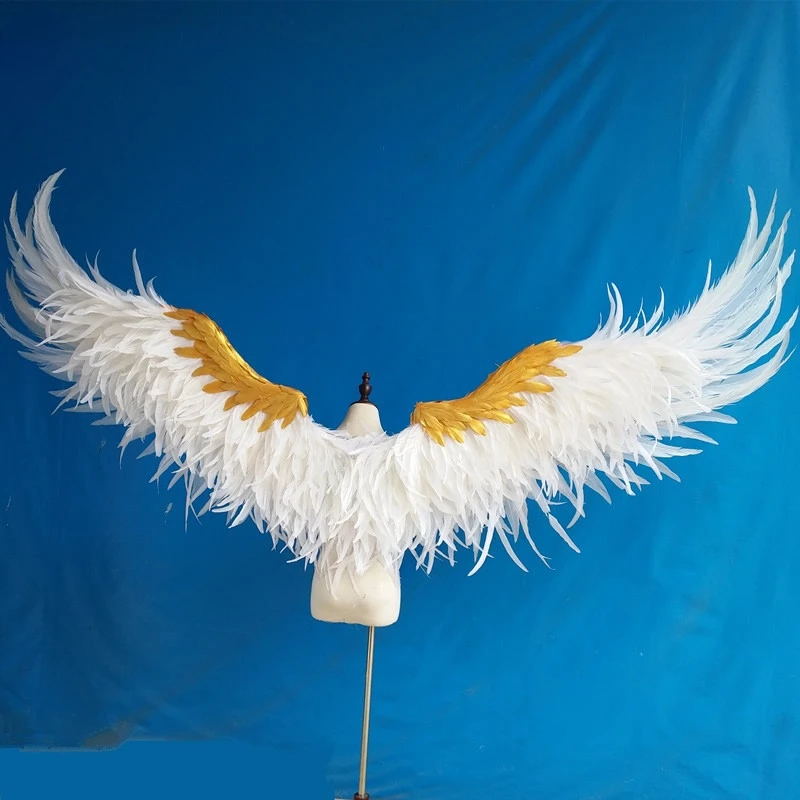 Adults High quality Photography Props White Angel Wing Shoot Accessories Studio Creative Natural Feather Fairy Wings