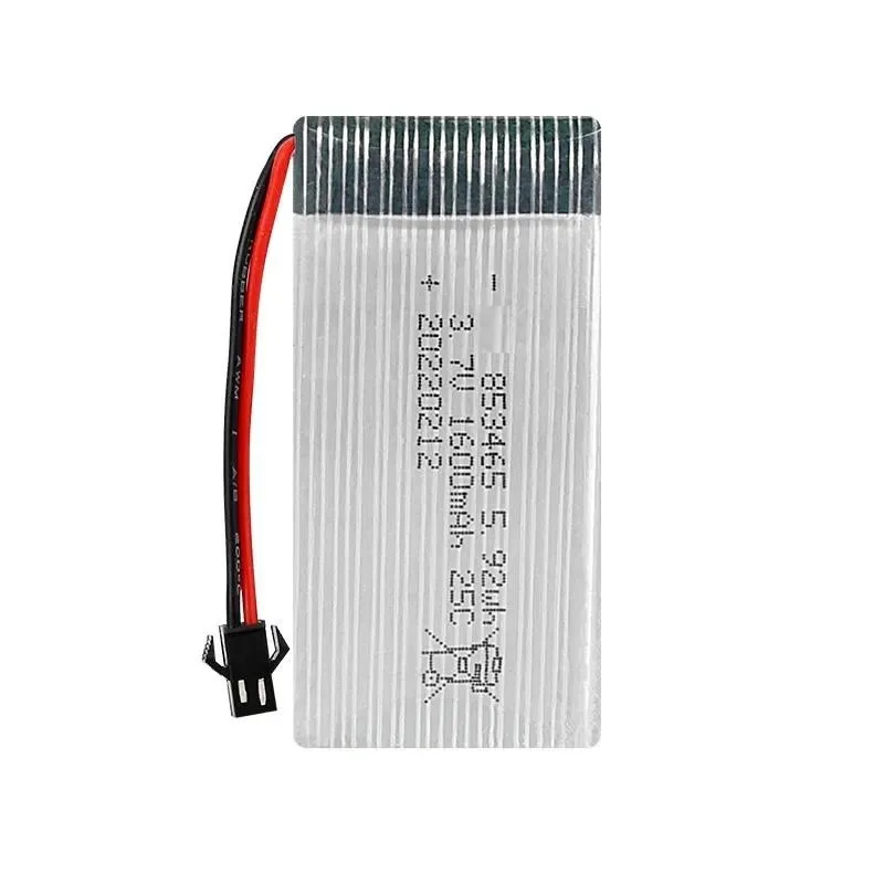 For 3.7V 1600mAh 25C High Rate Lithium Battery 853465 with Protection for Drone Accessories Model Aircraft Battery