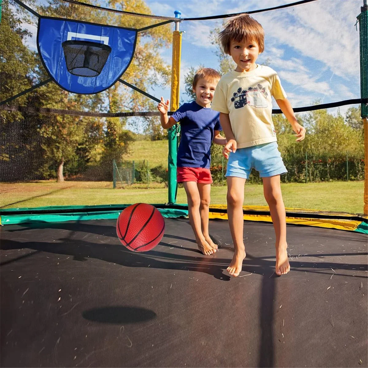 Kit de cerceau de basket-ball Tramimmersion avec pompe et mini balle, accessoire de rêves de basket-ball pour enfants et adultes, intérieur et extérieur