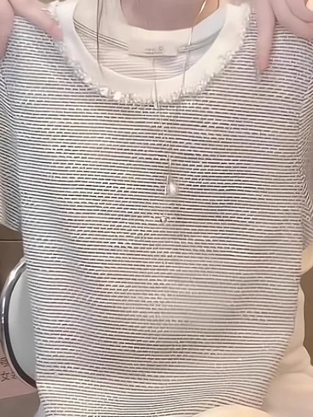 

Летняя дизайнерская утягивающая футболка с цветочным кружевом ort Sve, женский модный повседневный топ, дышащий пот, стандартный крой