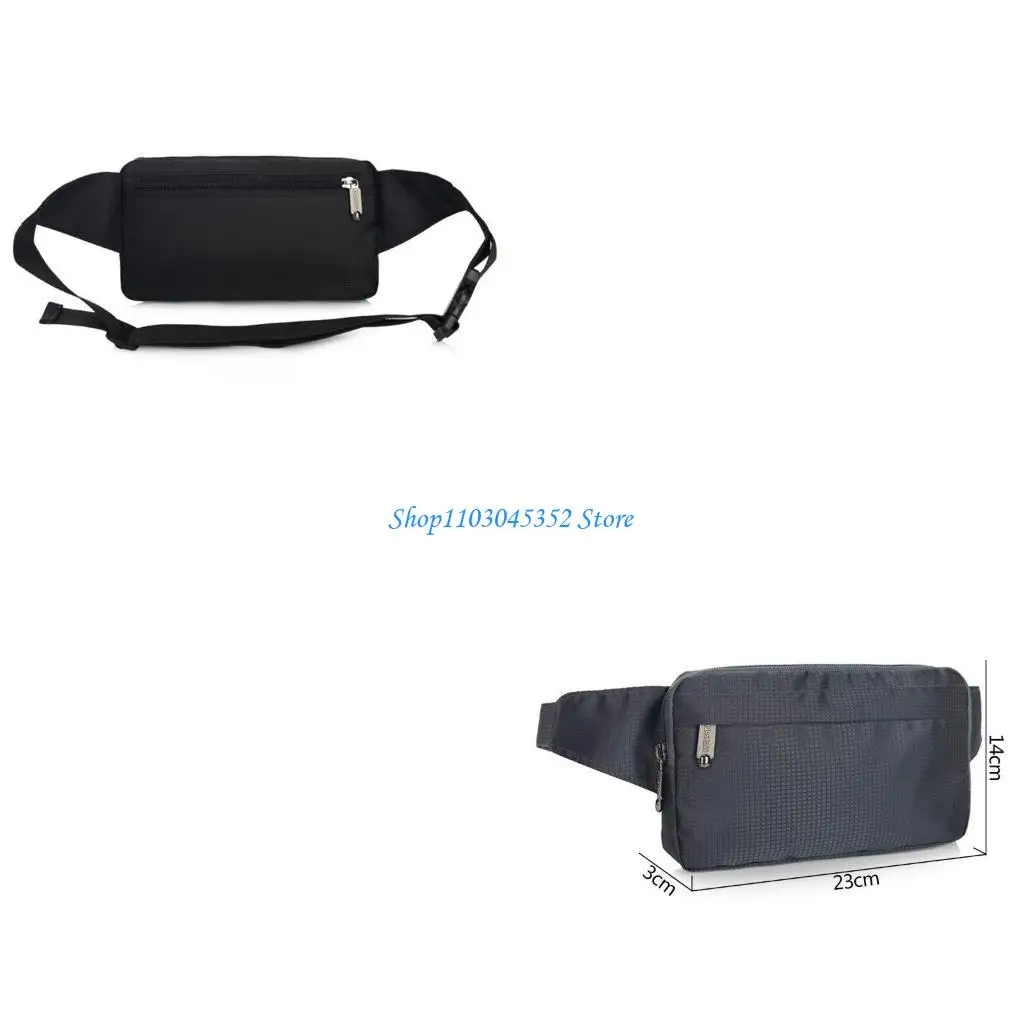 

Men Nylon Belt Bum Waist Phone Fanny Pack Crossbody Shoulder Sport Zip Bag