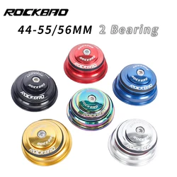 ROCKBAO MTB Bike Road Bicycle Headset 44mm 55mm 56mm 2 Bearing CNC 1 1/8-1 1/2