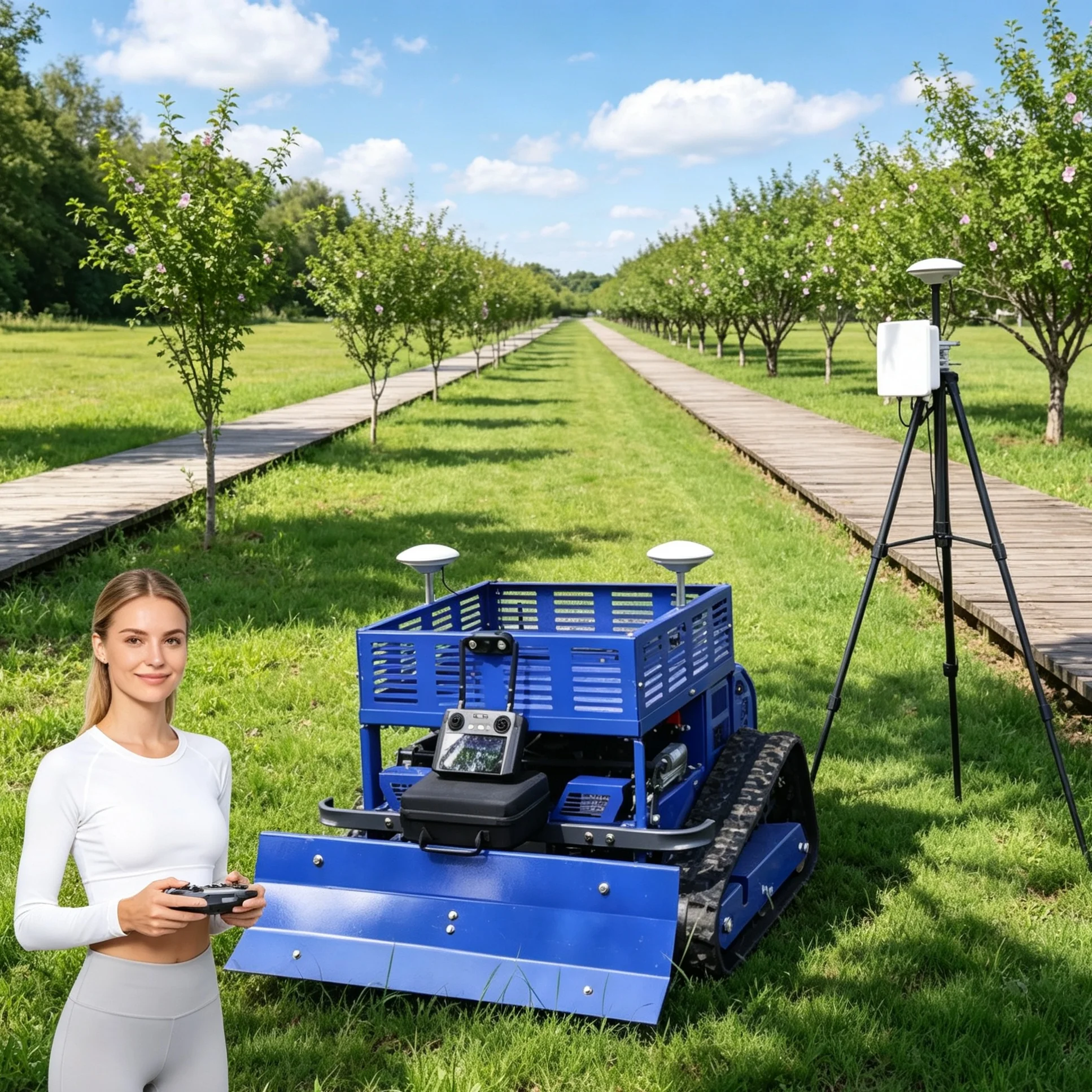 Customized For Park Greenbelt 550GPS RC Lawn Mower, Multi‑Terrain Passing & Automatic Path Recording