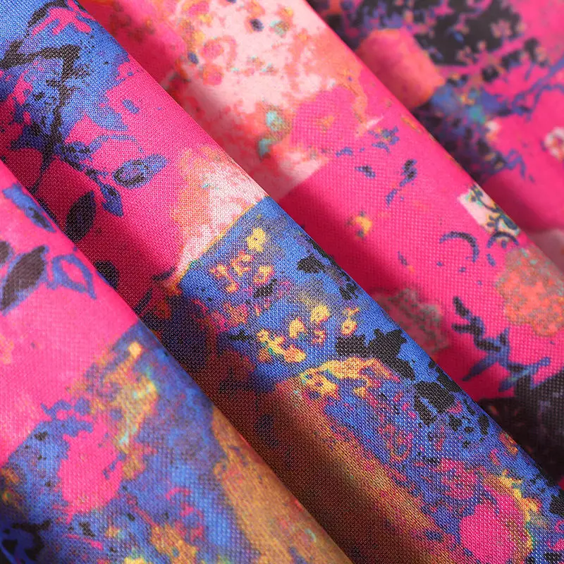 Personality  Skinny meat-covering ethnic style printing long skirt Versatile hip-covering belly swinging A-shaped skirt