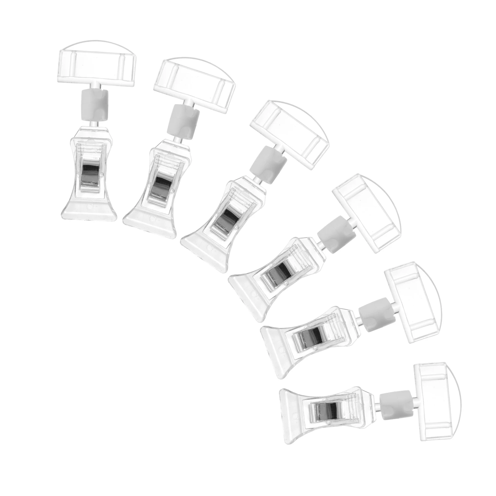 

6 Pcs Acrylic Advertising Folder Memo Clip Stand Display Price Tag Stands Safe Long Use Fine Workmanship Portable