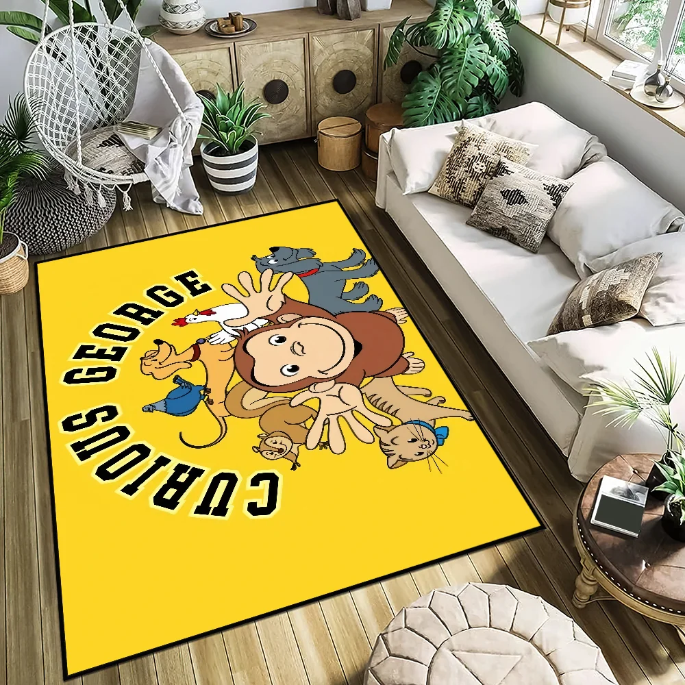 الكرتون مضحك الفن القرد C-Curious G-جورج السجاد الصغير البساط ديكور المنزل غرفة نوم حصيرة المدخل شرفة مدخل ممسحة الديكور
