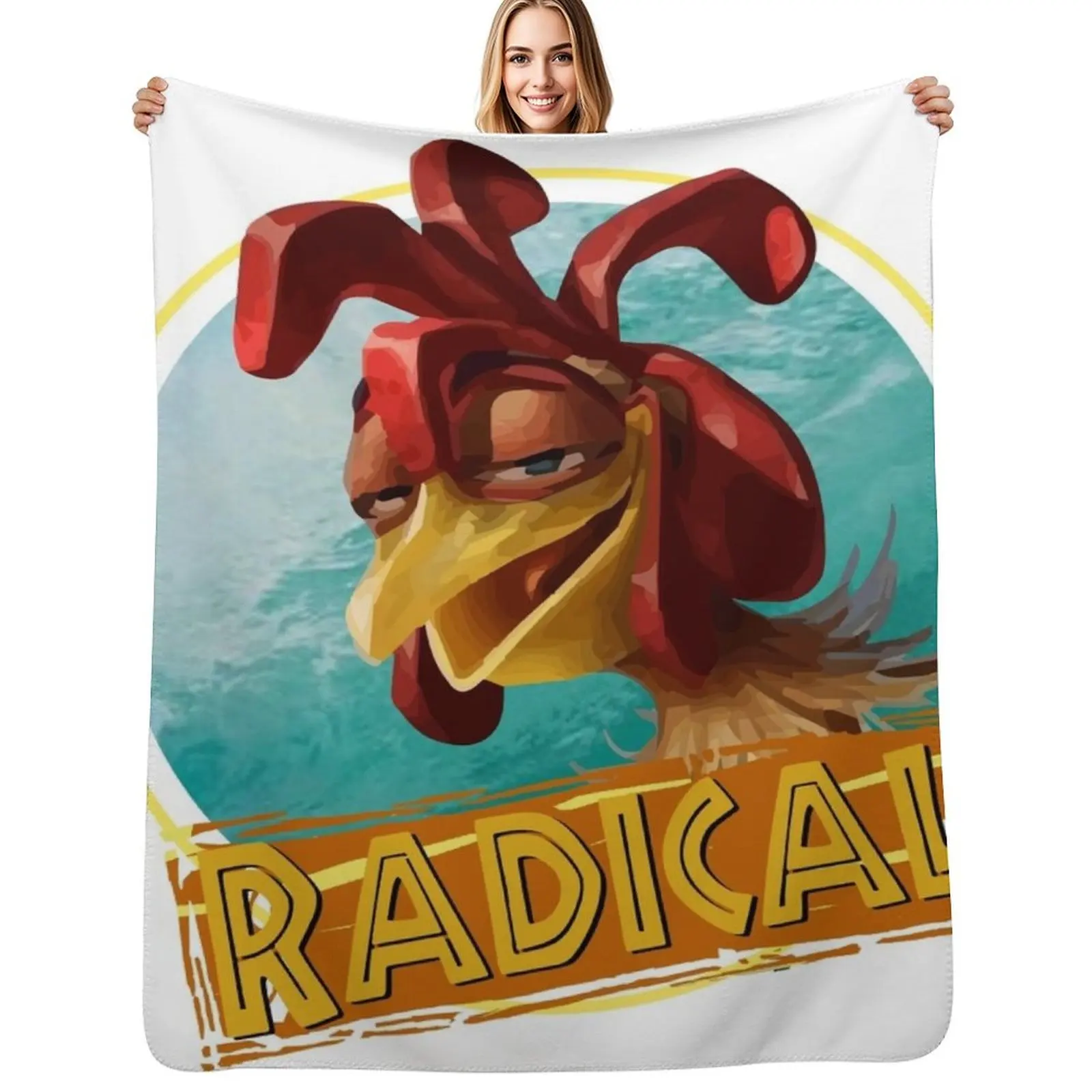 

chicken joe surfs up - Radical! quote Throw Blanket Sofa Quilt christmas gifts Thin Camping Blankets