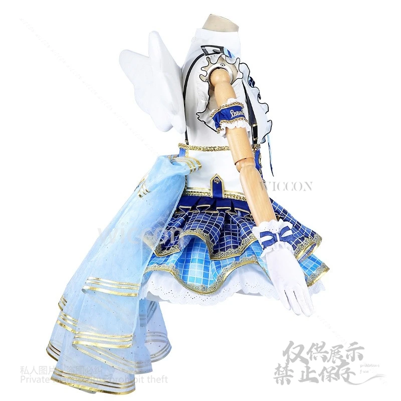 أنيمي سونودا أومي تأثيري الحب لايف الأزرق كيوبيد فستان Kawaii أداء موحد تأثيري الباروكات مجموعة كاملة لعب الأدوار الفتيات مخصصة